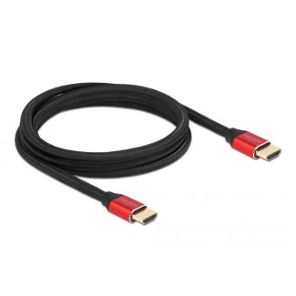 DeLOCK Cavo HDMI ad altissima velocità 48 Gbps 8K 60 Hz da rosso 2 m certificato