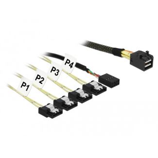 DeLOCK 85732 Serial Attached SCSI (SAS) cable 1 m Black, Green
