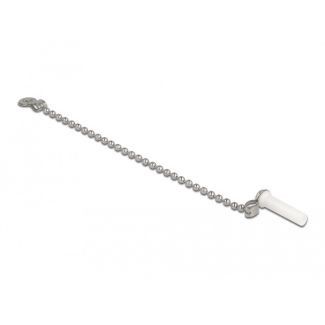 DeLOCK Fiber optic dust cap with chain for LC plug white
