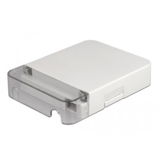 DeLOCK Optical Fiber Connection Box for wall mounting for 1 x SC Simplex or LC Duplex white