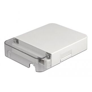 DeLOCK Scatola di connessione in fibra ottica per il montaggio a parete per 1 x SC Simplex o LC Duplex bianco