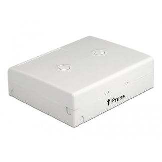 DeLOCK Optical Fiber Connection Box for wall mounting for 4 x SC Simplex or LC Duplex white