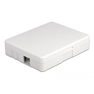 DeLOCK Scatola di connessione in fibra ottica per il montaggio a parete per 2 x SC Simplex o LC Duplex bianco