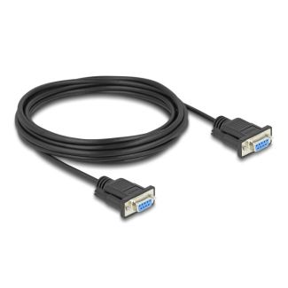 DeLOCK Serial Cable RS-232 D-Sub9 female to female with narrow plug housing 5 m