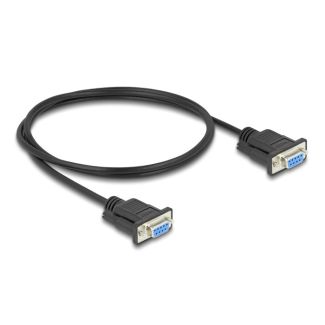 DeLOCK Serial Cable RS-232 D-Sub9 female to female with narrow plug housing 1 m