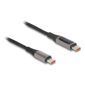DeLOCK USB 2.0 Cavo per Dati e Ricarica Rapida USB Type-C maschio-maschio PD 3.0 100 W con indicazione di potenza da 2 m