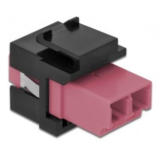 DeLOCK Keystone Module LC Duplex female to LC Duplex female violet / black