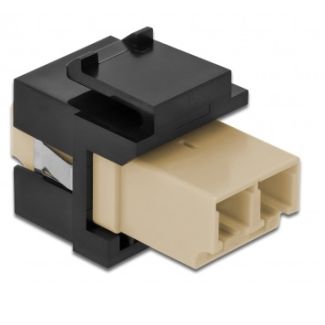 DeLOCK Modulo Keystone LC Duplex femmina per LC Duplex femmina beige / nero