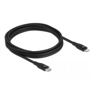 DeLOCK Data and charging cable USB Type-C to Lightning for iPhone, iPad and iPod black 2 m MFi