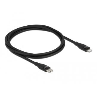 DeLOCK Data and charging cable USB Type-C to Lightning for iPhone, iPad and iPod black 1 m MFi