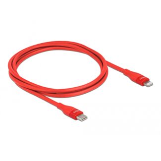 DeLOCK Cavo dati e cavo di ricarica USB Type-C per Lightning per iPhone, iPad e iPod da rosso 1 m MFi