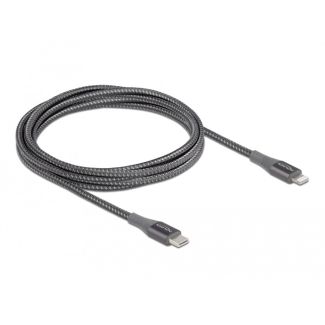 DeLOCK Data and charging cable USB Type-C to Lightning for iPhone, iPad and iPod grey 2 m MFi