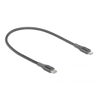 DeLOCK Cavo dati e cavo di ricarica USB Type-C per Lightning per iPhone, iPad e iPod da grigio 0,5 m MFi