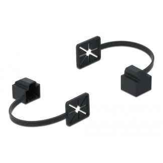 DeLOCK Copertura antipolvere per RJ45 maschio con clip di montaggio nero