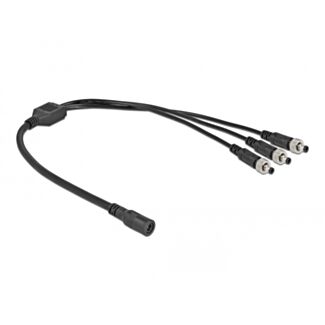 DeLOCK Cavo DC Splitter 5,5 x 2,1 mm 1 x femmina per 3 x maschio avvitabile