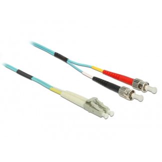DeLOCK Cable Optical Fibre LC to ST Multi-mode OM3 0.5 m