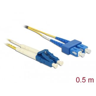 DeLOCK Cable Optical Fibre LC > SC Singlemode OS2 0.5 m