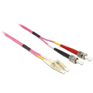 DeLOCK Cable Optical Fibre LC to ST Multi-mode OM4 0.5 m