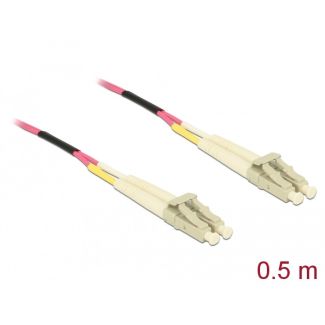 DeLOCK Cable Optical Fibre LC to LC Multi-mode OM4 0,5 m