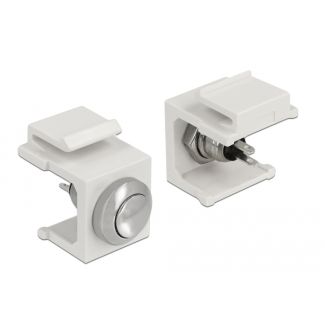 DeLOCK 86401 cavo di collegamento Keystone Acciaio inox, Bianco