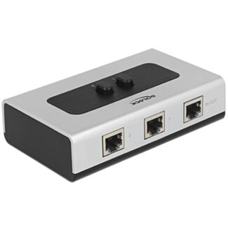 DeLOCK 87673 hub di interfaccia 1000 Mbit/s Nero, Grigio