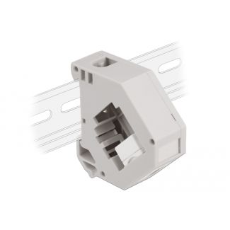 DeLOCK Adattatore per guida DIN con Keystone USB 2.0 Tipo-A femmina per USB 2.0 Tipo-A femmina