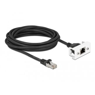 DeLOCK Network Extension Cable for Easy 45 Module S/FTP RJ45 plug to RJ45 jack Cat.6A 5 m black