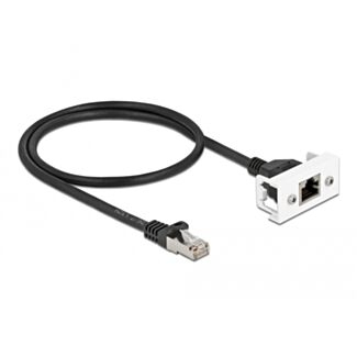 DeLOCK Cavo di estensione di rete per Easy 45 Modulo S/FTP RJ45 maschio per RJ45 femmina Cat.6A 50 cm nero