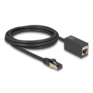 DeLOCK Cavo di prolunga di rete da RJ45 maschio per RJ45 femmina Cat.8.1 S/FTP 2 m nero