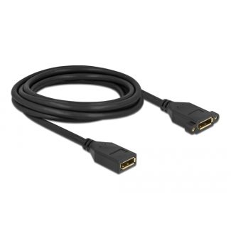 DeLOCK Cavo DisplayPort 1.2 femmina a femmina di montaggio pannello 4K 60 Hz 3 m