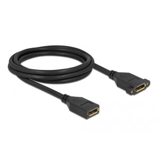 DeLOCK Cavo DisplayPort 1.2 femmina a femmina di montaggio pannello 4K 60 Hz 2 m