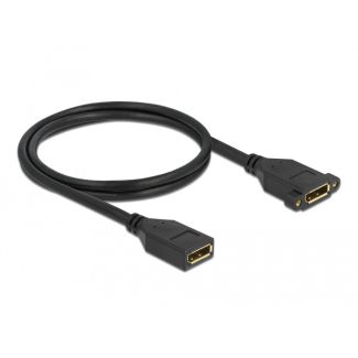DeLOCK DisplayPort 1.2 cable female to female panel-mount 4K 60 Hz 1 m