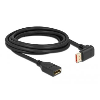 DeLOCK Cavo prolunga DisplayPort maschio 90° angolato vers il basso a femmina 8K 60 Hz 3 m