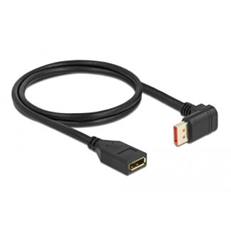 DeLOCK Cavo prolunga DisplayPort maschio 90° angolato vers il basso a femmina 8K 60 Hz 1 m