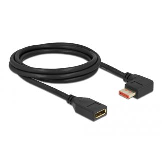 DeLOCK Cavo prolunga DisplayPort maschio 90° destra ad angolo a femmina 8K 60 Hz 2 m