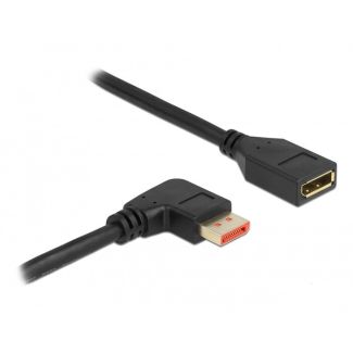 DeLOCK DisplayPort extension cable male 90° right angled to female 8K 60 Hz 1 m