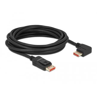 DeLOCK DisplayPort cable male straight to male 90° right angled 8K 60 Hz 5 m