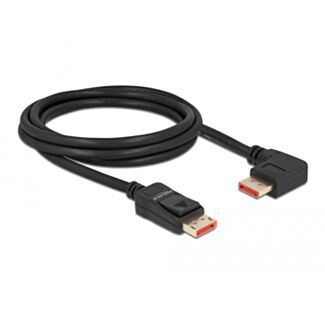 DeLOCK Cavo DisplayPort da maschio diritto a maschio 90° destra ad angolo 8K 60 Hz 2 m