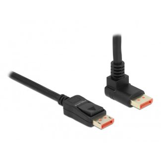 DeLOCK DisplayPort cable male straight to male 90° upwards angled 8K 60 Hz 3 m