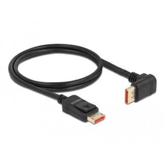 DeLOCK DisplayPort cable male straight to male 90° upwards angled 8K 60 Hz 1 m