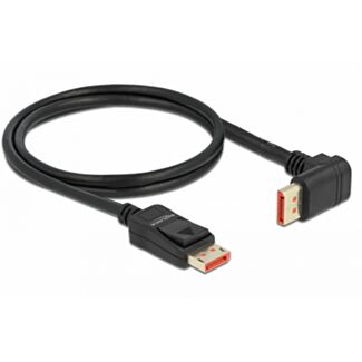 DeLOCK Cavo DisplayPort da maschio diritto a maschio 90° angolato vers l'alto 8K 60 Hz 1 m