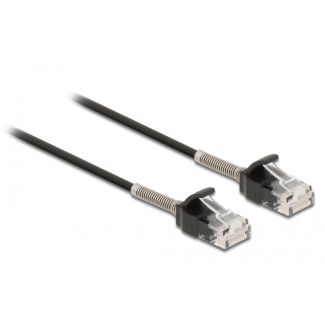DeLOCK Cavo RJ45 maschio per RJ45 femmina Cat.6A da 2 m nero