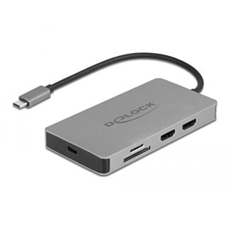 DeLOCK Docking station USB Type-C 4K - Dual HDMI MST / USB 3.2 / SD / LAN / PD 3.0