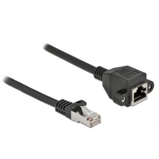 DeLOCK Network Extension Cable S/FTP RJ45 plug to RJ45 jack Cat.6A 3 m black