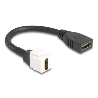 DeLOCK 86973 cavo HDMI 0,2 m Nero, Bianco