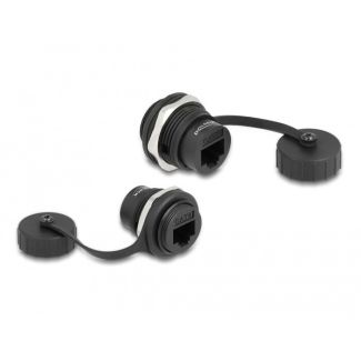 DeLOCK RJ45 Cat.6 built-in connector with protective cap IP67 dust and waterproof