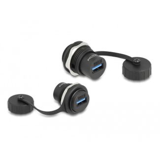 DeLOCK USB 3.2 Gen 1 Type-A built-in connector with protective cap IP67 dust and waterproof