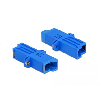 DeLOCK Accoppiatore per fibra ottica E2000 Simplex femmina per Simplex femmina Monomodale blu