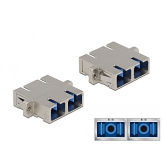 DeLOCK Accoppiatore in fibra ottica SC Duplex femmina per SC Duplex femmina monomodale metallo
