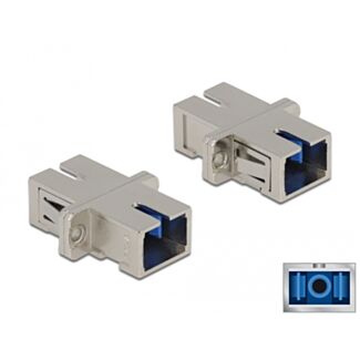 DeLOCK Accoppiatore in fibra ottica SC Simplex femmina per SC Simplex femmina monomodale metallo